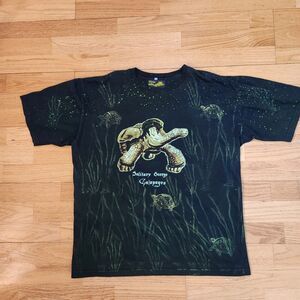 Hyla Galapagos Solitary George Turtle XL Adult Short Sleeve Double Side Graphic